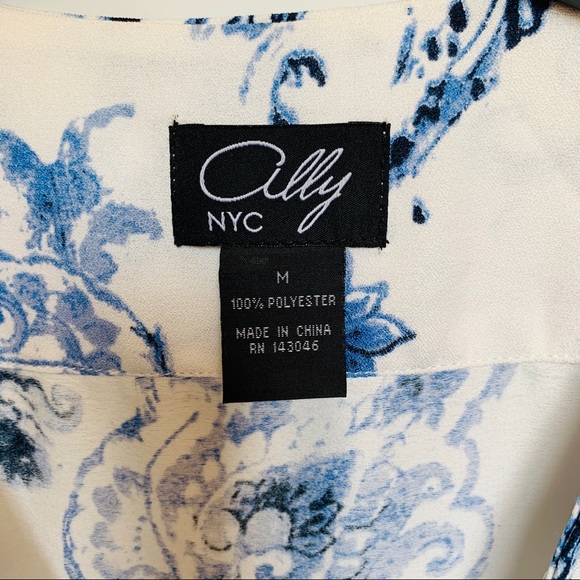 Ally NYC printed blue/white chest strap tunic - Picture 5 of 5